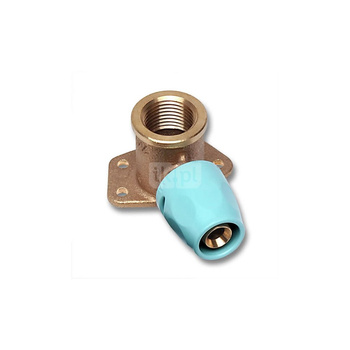 Kolano 90' SANHA 3fit Push ścienne dwuczęściowy, Cu, 20 mm x 1/2'' (ww x GW)