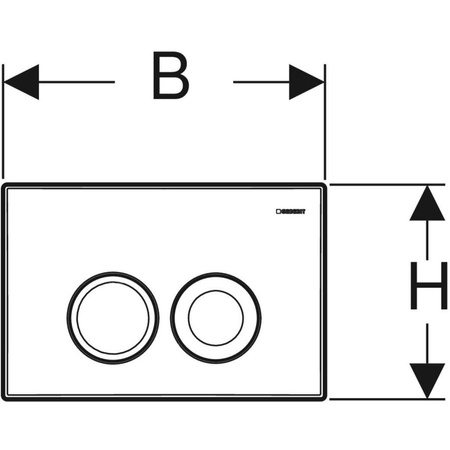 Przycisk uruchamiający Geberit Delta25, przedni, chrom błyszczący, okrągły