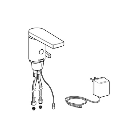 Korpus baterii Geberit z okrągłym otworem, do baterii umywalkowej typ 186: Chrom błyszczący