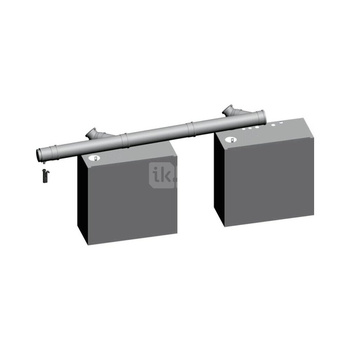 Podstawowy zestaw do zabudowy MGK 300 dwa kotły obok siebie DN 315/200 wykonanie zależne od powietrza w pomieszczeniu,