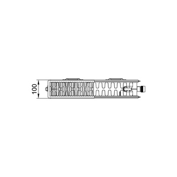 Grzejnik płytowy typ 22 KERMI X2 Profil-V, prawy, z osłonami wym. 400 x 400 mm, kolor biały, moc 483 W
