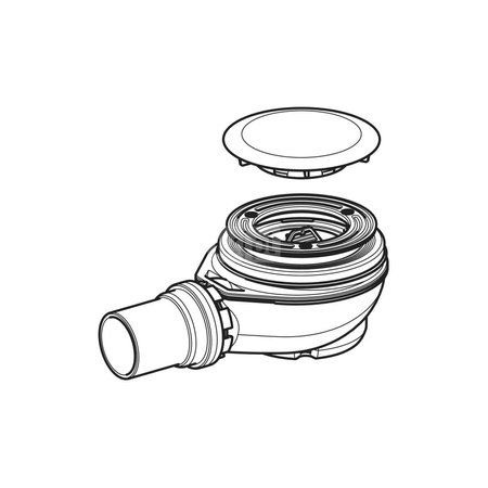 Pokrywa odpływu do brodzików d90, h30/h50, biały-alpin