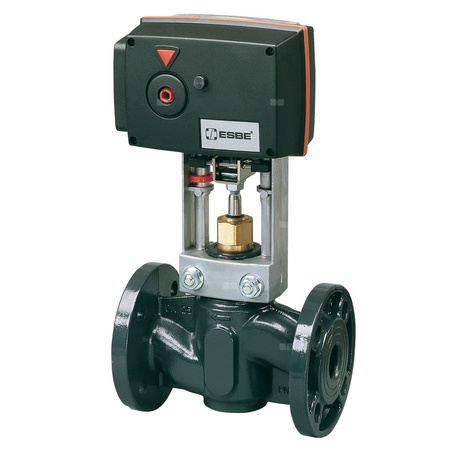 Zawór regulacyjny dwudrożny ESBE VLA325, DN 25 (kołnierz x kołnierz), zabezpieczenie: Powlekanie, PN 16, Kvs: 10 m3/h