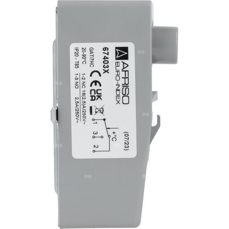 Czujnik temperatury HVAC AFRISO BRC (nastawa wewnętrzna) poł. potrójne, zakres pom. 20-90'C