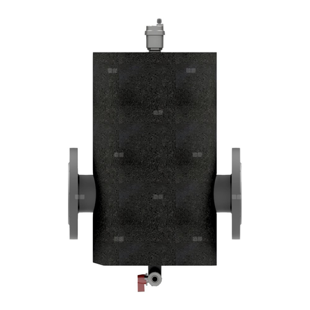 Kołnierzowy separator powietrza SPK+ 300 – DN125 z wyposażeniem dodatkowym, z izolacją, malowany