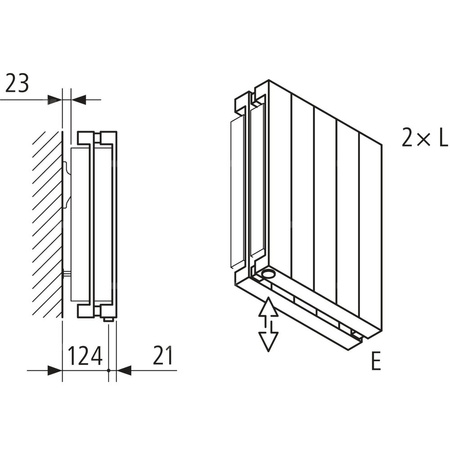 Grzejnik płytowy typ 22 KERMI HVN wym. 800 x 140 mm, kolor biały, moc 285 W