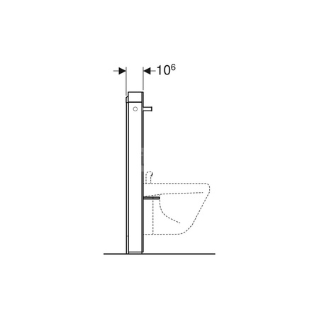 Pokrywa do modułu sanitarnego Geberit Monolith do bidetu: Czarny chrom / Aluminium szczotkowane