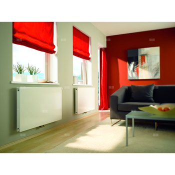 Grzejnik płytowy typ 11 KERMI Plan-Vplus, prawy, z osłoną wym. 605 x 1405 mm, kolor biały, moc 1234 W