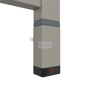 Grzałka TERMA One P30x40, 600W Tuba, Metallic Stone, kabel prosty bez wtyczki [srebrzysty, 1,5m, logo Terma, instr. TERMA]