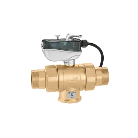 Trójdrożny zawór kulowy z napędem, typ "L" 3/4" 230V