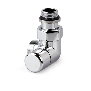 Zawór powrotny odcinający, chrom, narożny, prawy, 1/2", konieczne złączki FEM24C/FEM24P/FEM24M