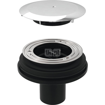 Zestaw odpływowy do brodzików Geberit d90, do montażu międzykondygnacyjnego, bez syfonu, z pokrywą odpływu: d=50mm, Chrom błyszczący