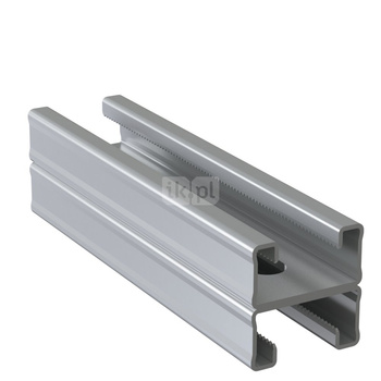 Szyna montażowa podwójna NICZUK SDMG, gr. 2 mm, dł. 2000 mm, stal nierdzewna (ocynk galwaniczny)