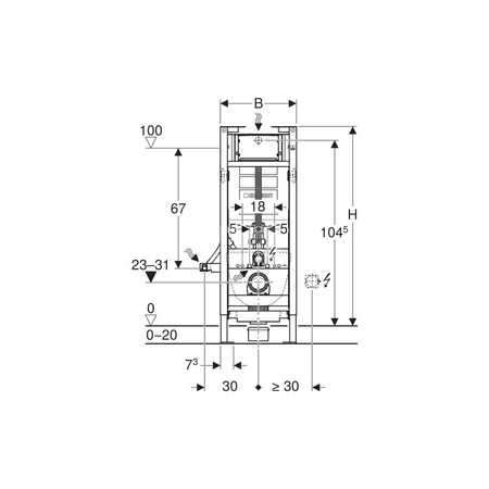 Śruba imbusowa Geberit Duofix z rowkiem krzyżowym, samowiercąca