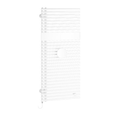 Kermi®Credo®Half®round-E 1000x450x46 400W,RAL9016SG,lewy,WWS biały,SK1