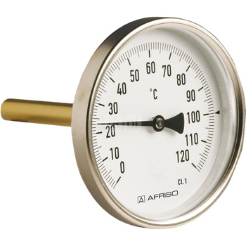 Termometr bimetaliczny AFRISO BiTh I, D211 fi 100 mm 0…120'C tuleja 150 mm połączenie ax