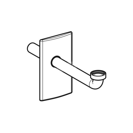 Króciec odpływowy Geberit z nakrętką: Imitacja stali nierdzewnej szczotkowanej