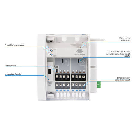Moduł sterujący bezprzewodowy z anteną zewnętrzną AFRISO RM F2A CosiTherm do systemu sterowania instalacji domowej