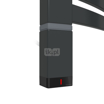 Grzałka TERMA One T36x40 Lewy, 800W \ Tuba, RAL 9005 Mat, kabel spiralny z wtyczką [czarny, 2,5m, lo