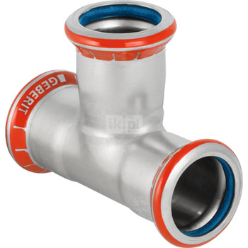 Trójnik GEBERIT Mapress C-Stahl FKM równoprzelotowy 90' stal (ocynk) 108 mm MZ