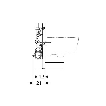 Śruba imbusowa Geberit Duofix z rowkiem krzyżowym, samowiercąca