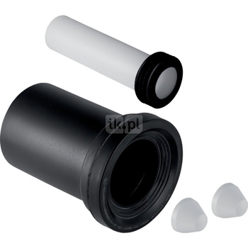 Zestaw przyłączeniowy Geberit do wiszącej miski WC, długość 18,5 cm: d=90mm, d1=45mm, Biały-alpin