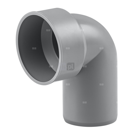 Kolano MAGNAPLAST HT PLUS HTSW, PP (szary), DN 40 (wz x ww), do kanalizacji