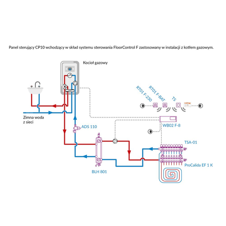 Panel sterujący bezprzewodowy AFRISO FloorControl CP10 F-230-WB02
