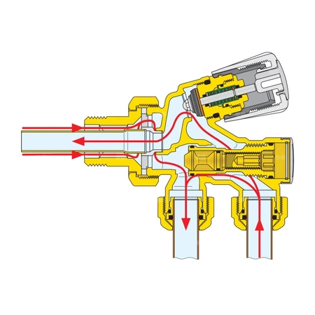 Zawór grzejnikowy przystosowany do montażu głowicy termostatycznej lub siłownika elektrotermicznego 1" prawe