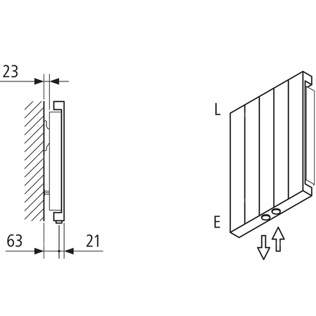 Grzejnik płytowy typ 11 KERMI HVN wym. 2200 x 210 mm, kolor biały, moc 614 W