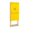 Postument z laminatu do punktu red-pom na 2 gazomierze z laminatu o podstawie 670x250mm, H=1000mm - żółty
