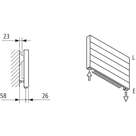 Grzejnik płytowy typ 11 KERMI HHN, z osłonami wym. 560 x 600 mm, kolor biały, moc 620 W