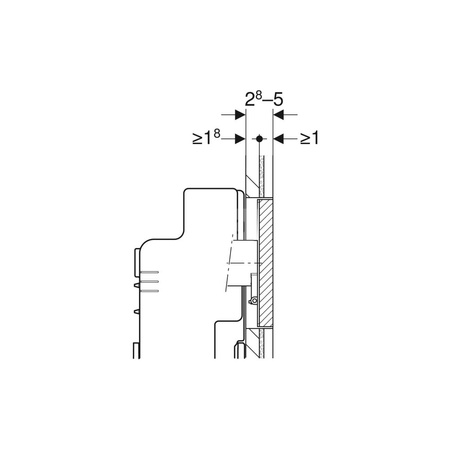 Płytka nośna Geberit do płyty przykrywającej Sigma, zlicowana z powierzchnią ściany