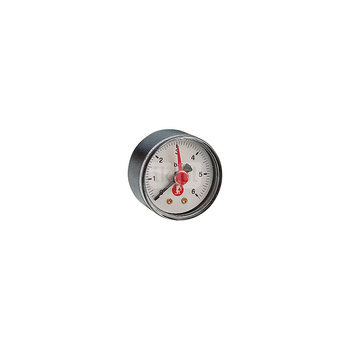 Manometr z rurką Bourdona GIACOMINI R225 (wersja mimośródowa) 0/6 bar Gwint zewnętrzny 1/4'' fi 52 mm, kl. 1,6%