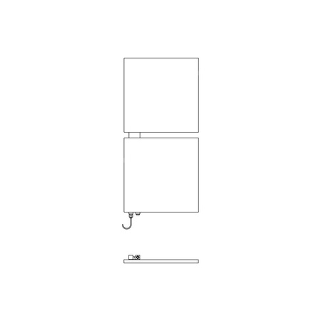 Grzejnik drabinkowy KERMI Signo-E, wym. 1710 x 540 mm, kolor srebrny, moc 600W