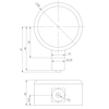 Manometr z rurką Bourdona AFRISO RF standardowy -1/0 bar G1/4B radialne fi 50 mm, kl. 1.6%
