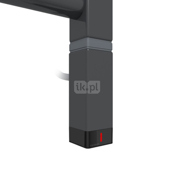 Grzałka TERMA One K30x30, 800W Tuba, Metallic Black, kabel prosty bez wtyczki [czarny, 1,5m, logo Terma, instr. TERMA]