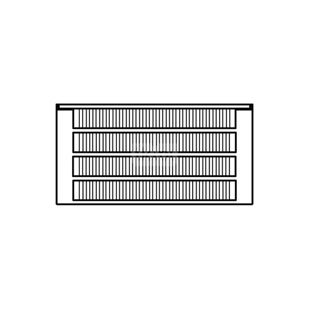 Konwektor Kermi Kon m. Str. Typ44 BH280x255x2200mm QN4767, weiß, 6bar, m. Abd., AB Uni.