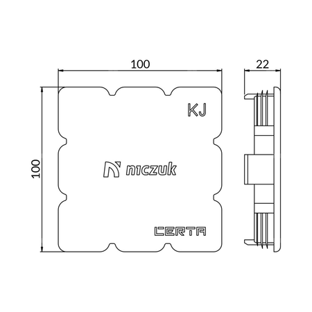 Zaślepka ZP profilu KJ CZPKJ