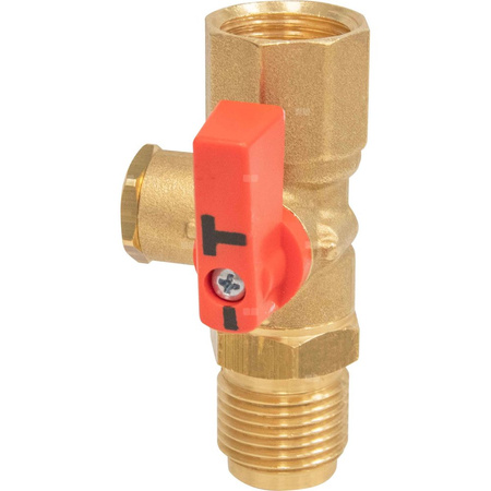 Zawór manometryczny 2-drogowy AFRISO AMC mosiądz Dźwignia, GZ x GW, 1/2'' x 1/2'', kl. PN25