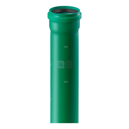 Rura kanalizacyjna zewnętrzna pp-md MAGNAPLAST KG2000 110 x 500 x 3.4 z kielichem kolor zielony, klasa SN 10