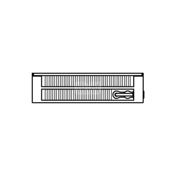 Konwektor Kermi V-Kon S Typ22 BH280x133x4000mm QN4440, weiß, 6 bar, m. Abd., Vent. re