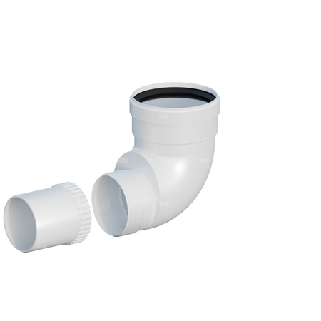 Kolano PP 87 st. redukcyjne DN60/80mm z uszczelką [EPDM] skręcane