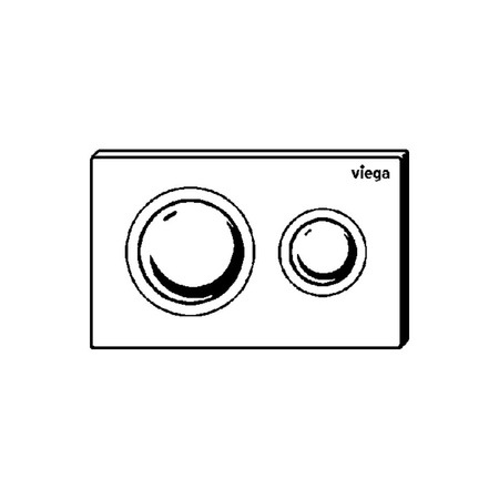 Przycisk do WC ekspozycyjny Prevista Visign for Style 20 nr wzoru 8610.19 płytka maskująca: tworzywo szt. biały alpejski klawisz: tworzywo szt. biały alpejski