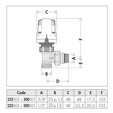 DYNAMICAL - Dynamiczny termostatyczny zawór grzejnikowy przystosowany do montażu głowic termostatycznych lub siłowników elektro