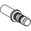 Złączka GEBERIT Mepla przejściowa Mepla/Mapress, miedź, 20 mm, DN 15 x 22 mm x DN 20 (końcówka wciskowa x końcówka wsuwana) z uszczelką