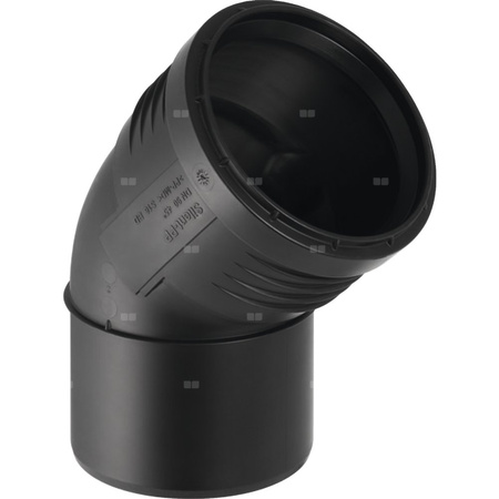 Kolano GEBERIT Silent-PP, PP / PP, 50 mm, DN 50 x 50 mm x DN 50 (końcówka wciskowa x mufa wciskowa), (głębokość: 15 mm) z uszczelką