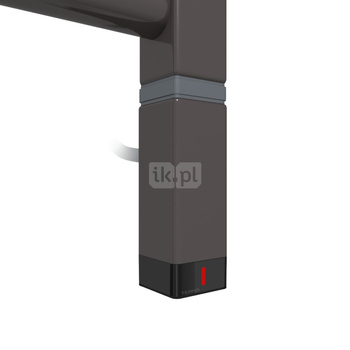 Grzałka TERMA One K30x30, 600W \ Tuba, RAL 8019, kabel spiralny z wtyczką [czarny, 2,5m, logo Terma,