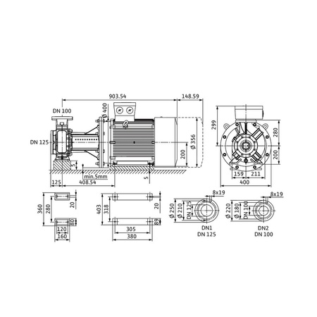Wilo-Atmos GIGA-B 100/165-30/2 pompa obiegowa blokowa