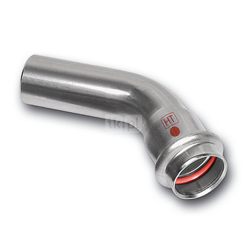 Łuk 45' SANHA NiroTherm Industry nyplowy, stal nierdzewna, 88,9 mm (zw x zw)